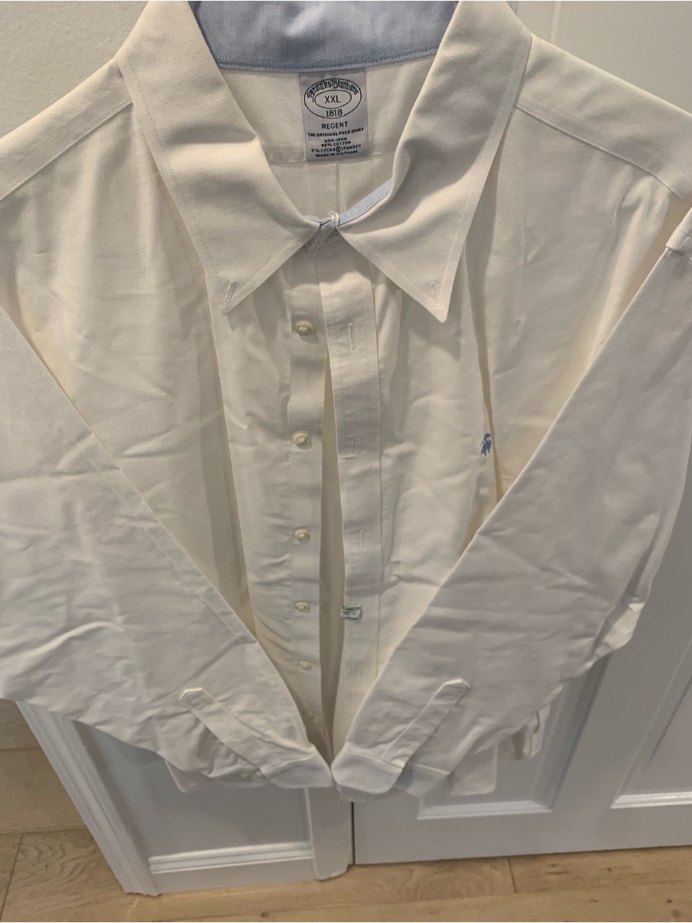 Brooks Brothers Cream Regent Button-Down Dress Shirt